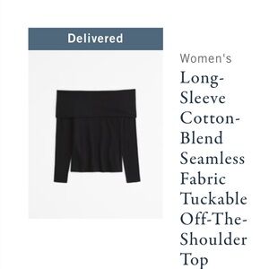 Abercrombie off the shoulder cotton blend shirt